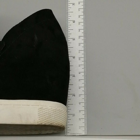 Express Womens Wedge Heel Pull On Ankle Boots Cushioned Black Sz 9 - Picture 8 of 10